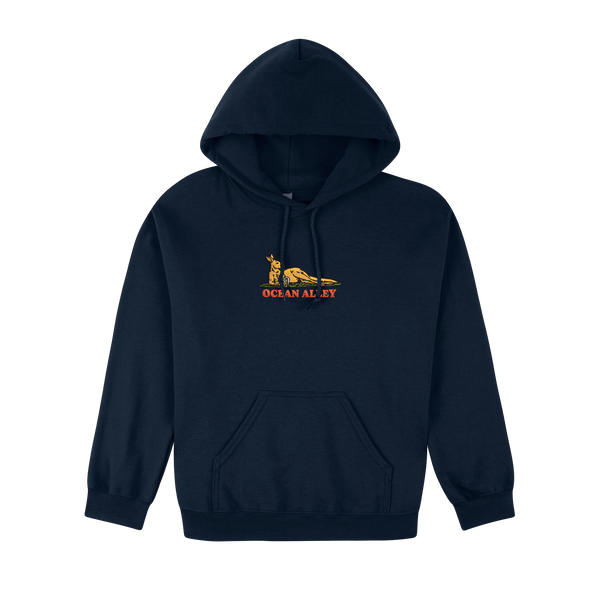 Embroidered Roo Hood (Navy)