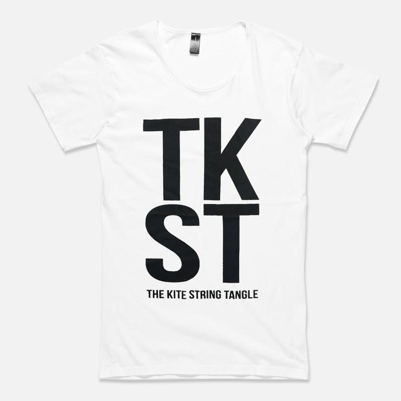 The Kite String Tangle Official Merch - TKST (Mens White Tee)