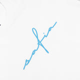 Blue Script Tee (White)