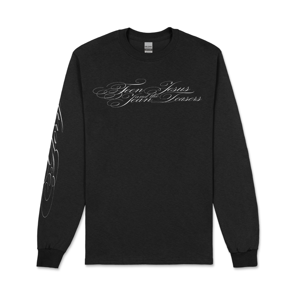 Text Longsleeve Tee (Black) – 24Hundred