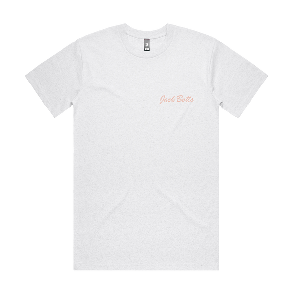 Sucker For Sunsets Pink Logo Tee (White Marle)