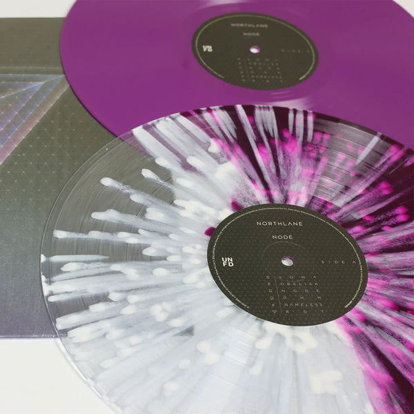 Node 12" Vinyl (Half Translucent Purple & Half Clear w/ White Splatter)