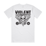 Blazin' Skull Tee (White)