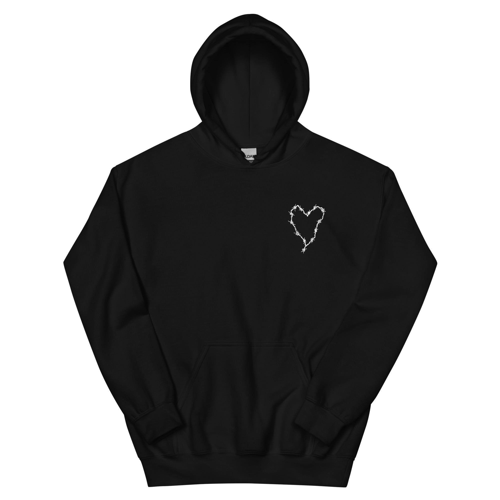 Black shop heart hoodie