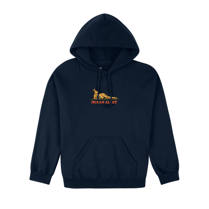 Embroidered Roo Hood (Navy)