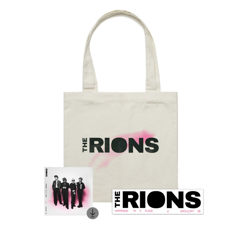 Happiness EP Cream Tote Bag, Sticker + Digital Download