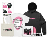 Happiness In A Place It Shouldn't Be EP 12" Vinyl (Pink), Hoodie, T-Shirt, Tote, Poster & Sticker Bundle Pre-Order