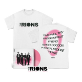 Happiness In A Place It Shouldn't Be EP 12" Vinyl (Pink), White T-Shirt & Sticker Bundle Pre-Order