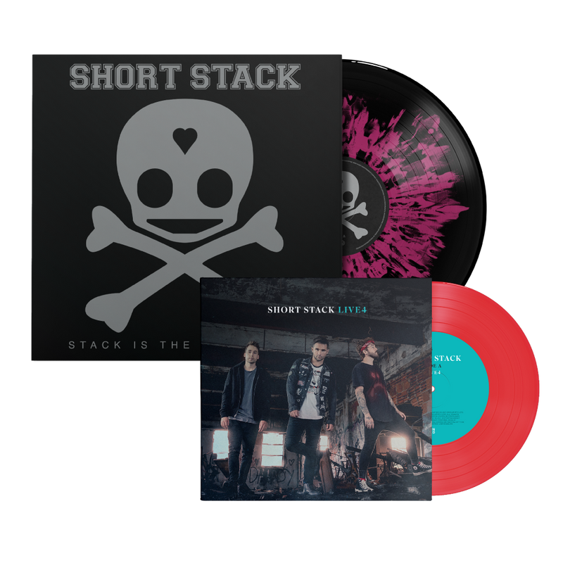 Stack Is The New Black 12" Vinyl (Pink/Black Smash) with FREE Live4 7" Vinyl (Recycled Red)