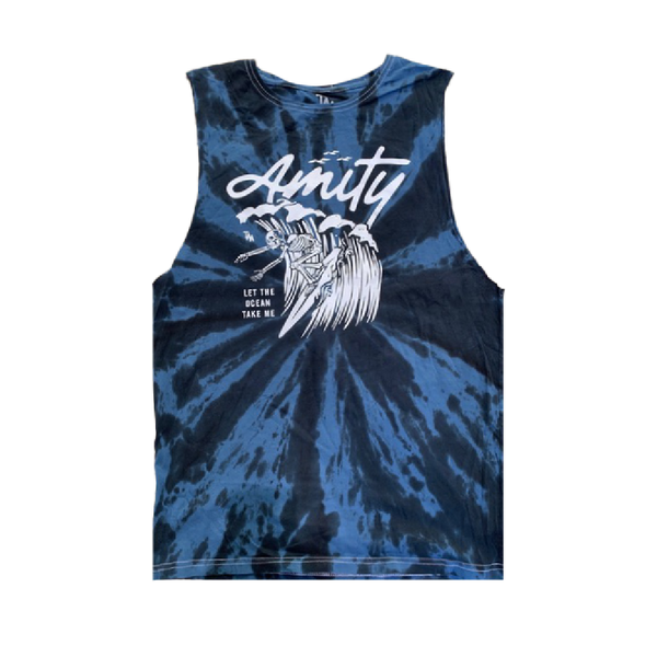 Surfin Skelly Sleeveless Tank Tie Dye