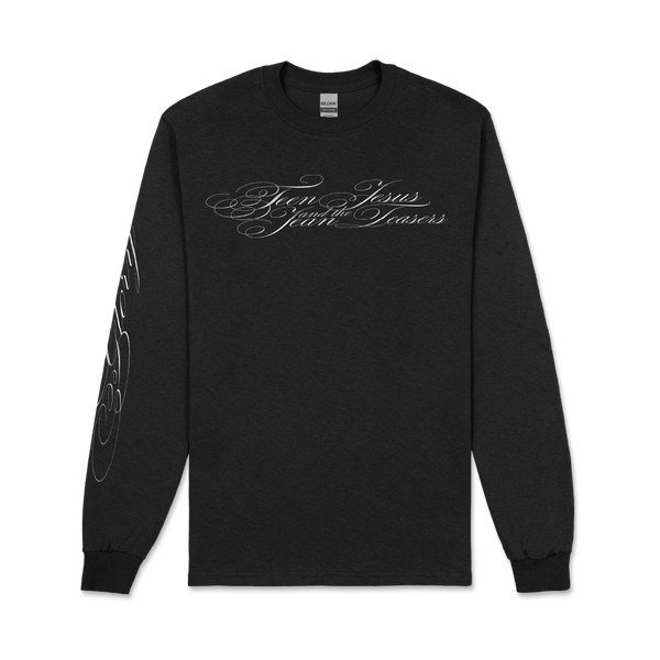 Text Longsleeve Tee (Black) – 24Hundred