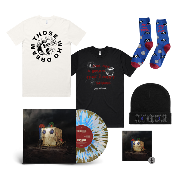 Those Who Dream / Fear T-Shirt, Popping Eyes T-Shirt, Digital Download, Socks, Beanie & Vinyl Bundle