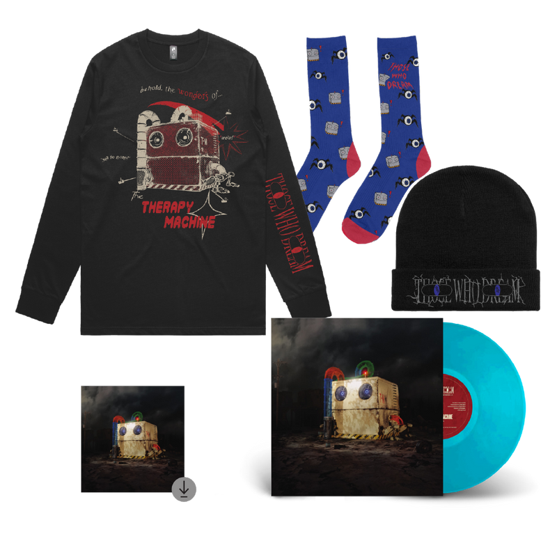 Those Who Dream / Therapy Machine Long Sleeve, Digital Download, Socks, Beanie & Vinyl Bundle