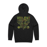 Camo Blazin Skull Hood (Black)