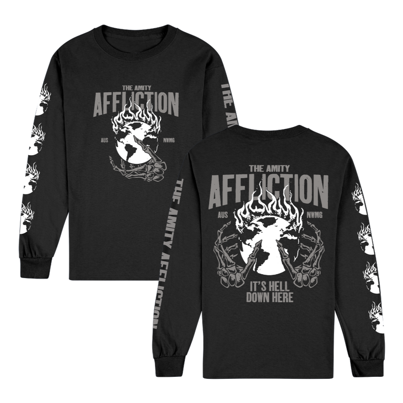 It's Hell Down Here Long Sleeve Black