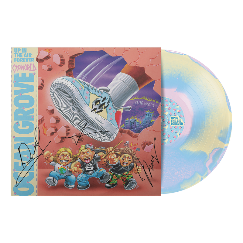 Up In The Air Forever 12" Vinyl Signed Copy (Light Pink, Light Blue & Cream A-Side/B-Side)