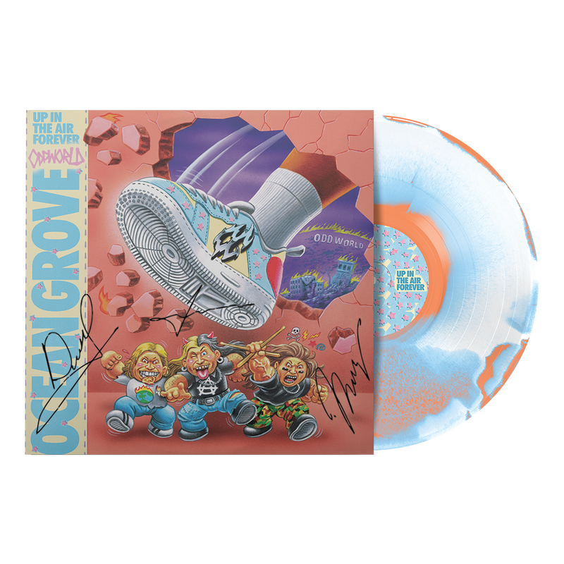 Up In The Air Forever 12" Vinyl Signed Copy (White, Light Blue, Opaque Orange A-Side/B-Side)