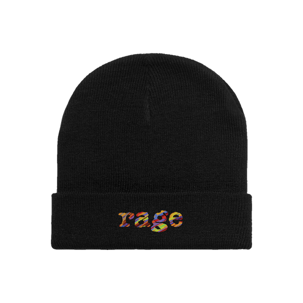 Black Beanie with Embroidered Rage Logo