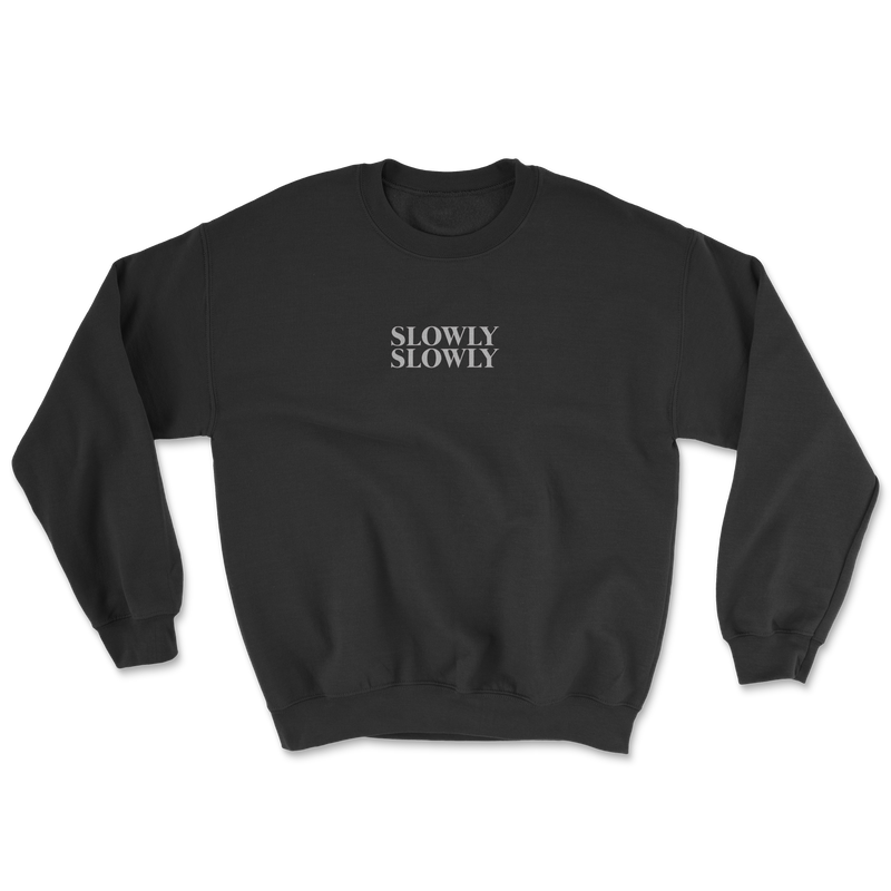 Slowly Slowly Embroidered Logo Crewneck (Black)