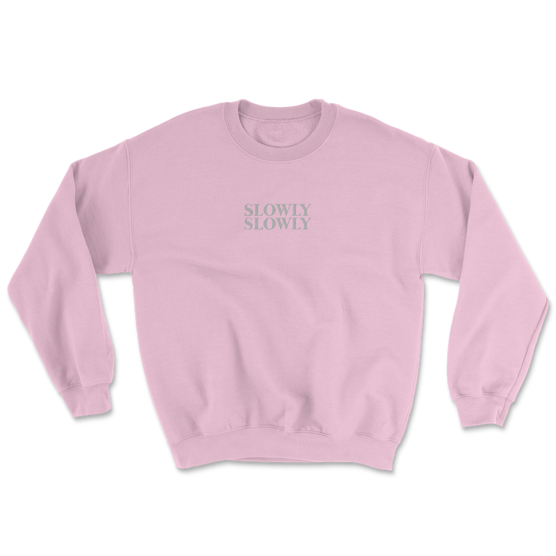 Slowly Slowly Embroidered Logo Crewneck (Pink)