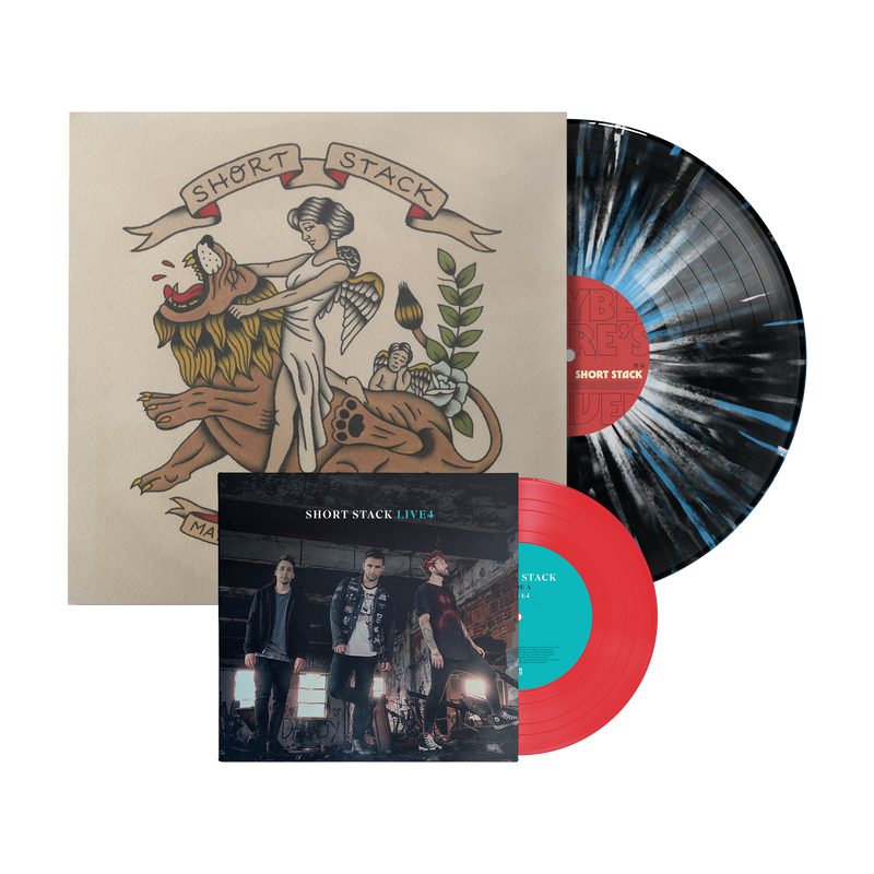 Maybe There's No Heaven 12" Vinyl (Black w/ White & Blue Splatter) + Live4 7" Vinyl (Recycled Red)