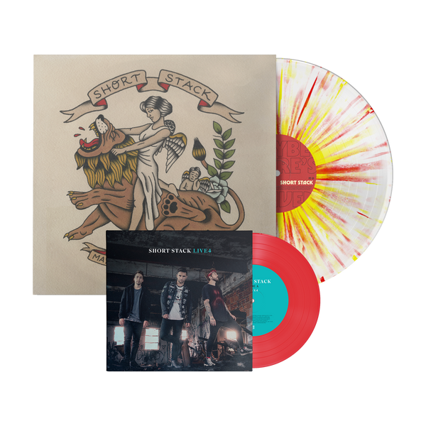 Maybe There's No Heaven 12" Vinyl (Clear W/ Red + Yellow Splatter) + Live4 7" Vinyl (Recycled Red)