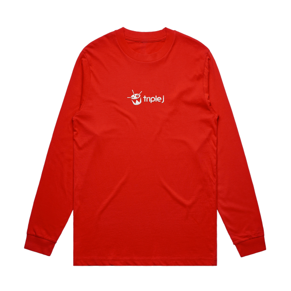 Embroidered Logo Long Sleeve (Red)