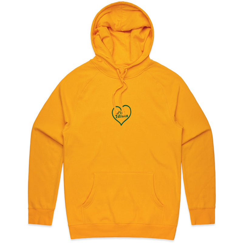 Embroidered Heart Hoodie (Yellow)